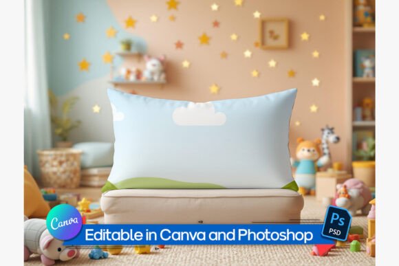 Download Kids Playroom Pillow Mockup - Pillow Collection