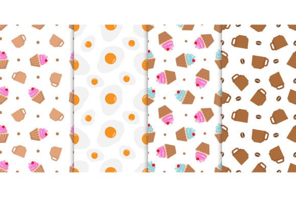 Download Cupcake, Chicken Omelet, Coffee Pattern - Cupcake Collection