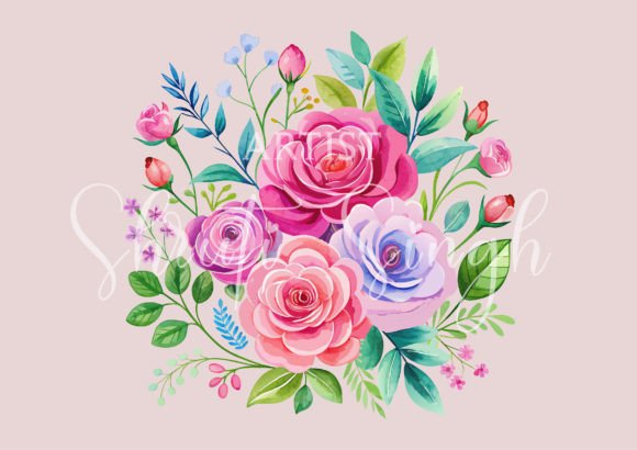 Download Watercolor Roses, Floral Illustration - Floral illustration Collection