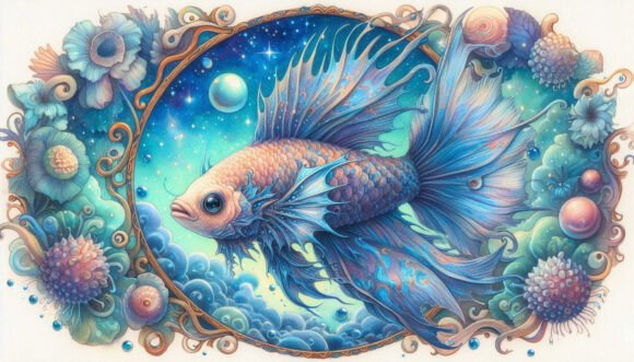 Download Fantasy Fish Swimming in a Dreamy Frame - Dreamy Collection
