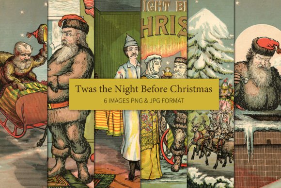 Download The Night Before Christmas Illustrations - Christmas illustrations Collection