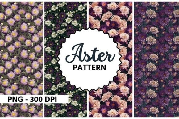 Download Aster Flower Watercolor Pattern - Flower watercolor pattern Collection