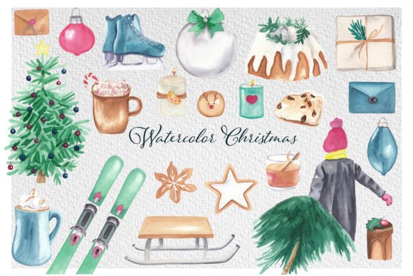 Download Christmas Illustrations Watercolor Png - Christmas illustrations Collection