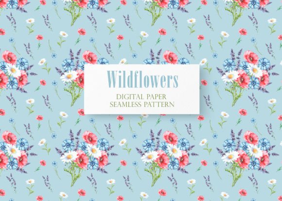 Download Meadow Flower Watercolor Pattern. Summer - Flower watercolor pattern Collection